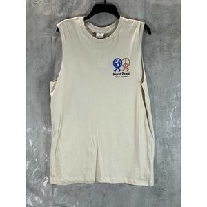 Cotton:On Men's Bone Cotton TBar Better Together Logo Muscle T-Shirt SZ M